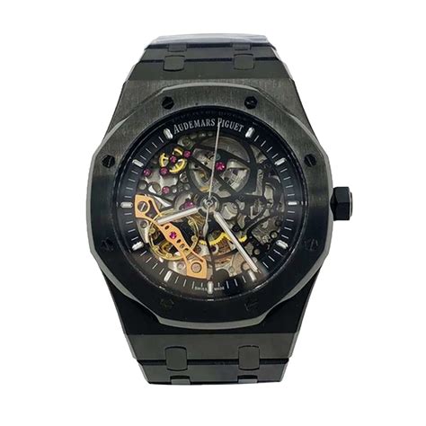 all black audemars piguet|audemars piguet black skeleton.